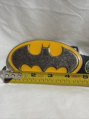 Batman Belt Buckle Graphite and Yellow Glow On The Dark New With Tags