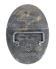 1985 Jenks America Oklahoma Chamber of Commerce Solid Brass Belt Buckle