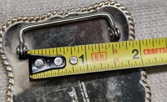vintage STERLING SILVER belt buckle WESTERN trophy KLA kansas livestsock RODEO