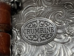 Crumrine Western Belt Buckle Cowboy Till Death Silver Creek Brown 36