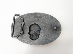 Biker Skull Pistol Revolver Gun Hand Cuffs Belt Buckle NEW Metal outlaw