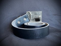 “Visitors Over Cairo” Industrial Studded Belt Buckle – Darren McNeese Archive