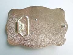 Initial « N » Letter Large Gold & Silver Rodeo Western Cowboy Metal Belt Buckle