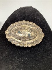 Vintage American Police PIG Belt Buckle Patience Integrity Guts Law Order