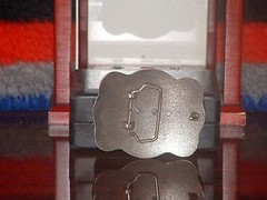 Pre-owned Silver Tone Heavy Eagle Belt Buckle