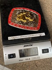 Western Buckle Gold Silver Red Horse Head Buckle Cowboy 2 » Hebillas Vaqueras
