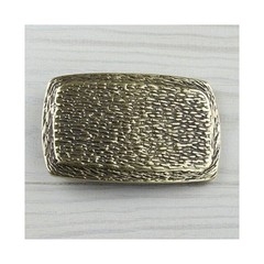 Scales Belt Buckle Rectangular Old Brass Vintage Look Solid Heavy Duty Metal