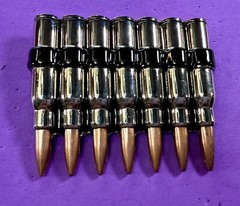 Ammo Bullets Clip MOS Figural Seven Shots Gun Collectors Heavy Large Belt Buckle