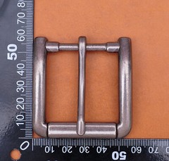 Antiqued Silver Single Prong Replacement Roller Belt Buckle Fits 40mm Belt Strap