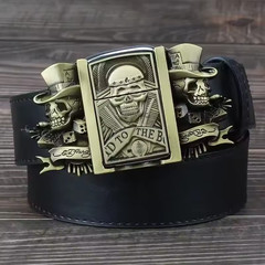 Men&rsquo;s Metal Belt Buckle Lighter – Refillable Novelty Outdoor Accessory