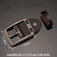37-39mm Wide Buckle Men PU Leather Alloy Belt Buckle Head Pin Buckle Replacement