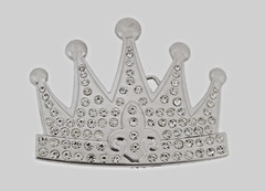 Rock Rebel Crown Belt Buckle New Men Women Fashion Bling Iced Silver Rhinestones