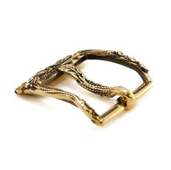 Brass belt buckle « Dragon », Handmade pin type Scandinavian Dragon belt buckle