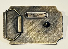 Indiana Metal 1977 Belt Buckle – « I&rsquo;LL GIVE UP MY GUN WHEN…” Charlton Heston NRA