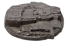 Vtg C&J Pewter Belt Buckle CJ 1050 Steam Train Locomotive Railroad 1986 USA