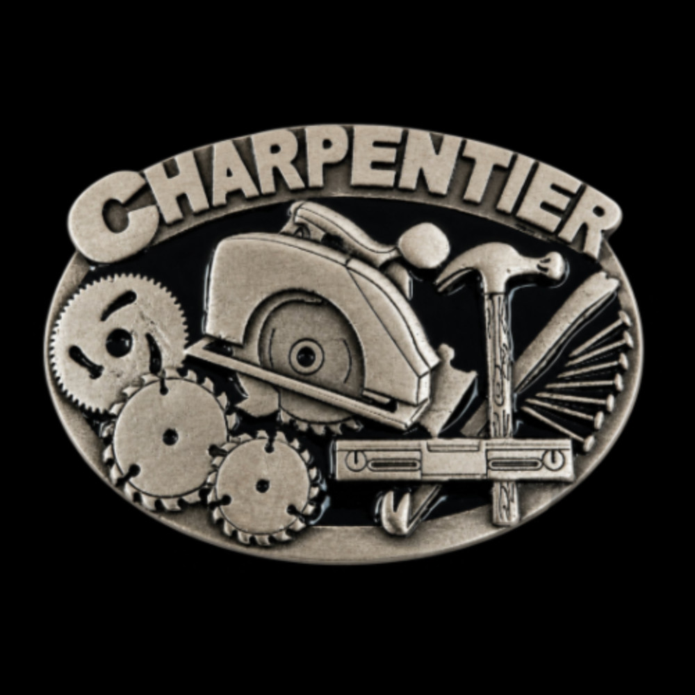 CARPENTER CHARPENTIER WORKSHOP HANDSAW TOOL CASUAL BELT BUCKLE BOUCLE CEINTURE