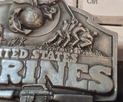 Vintage 1987 USMC Marine Corps Belt Buckle by Siskiyou made in USA