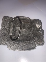 US ARMY TANK Flag Eagle Pewter BELT BUCKLE Made USA machines ,Man Steel & Pride