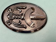 Medieval Times Sword In Black Oval Vintage Belt Buckle