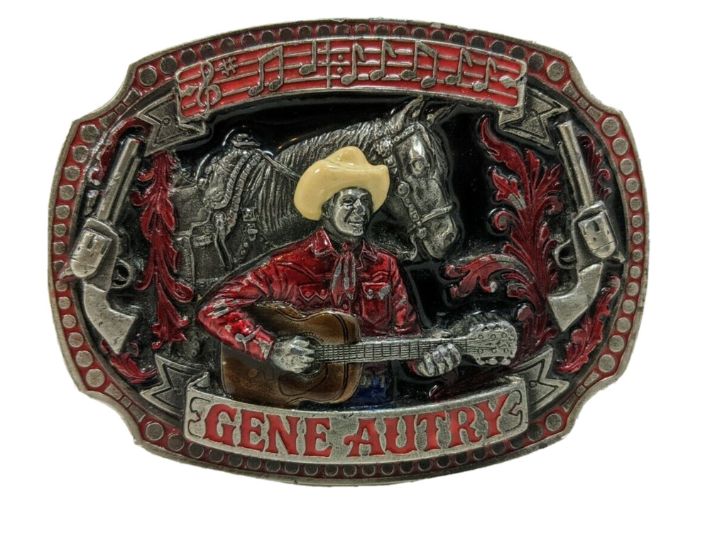 Gene Autry Horse Guns Guitar Music 1993 Belt Buckle by SMKW #610 of 10,000