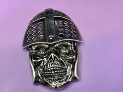 Knights Helmet & Skull Belt Buckle Medieval Armor Design Belt Buckle