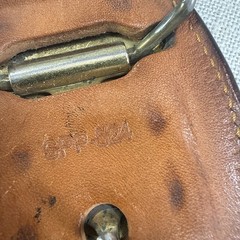 Vintage Brown Leather Covered Western Oval Belt Buckle Fits 1.75” Belt USA