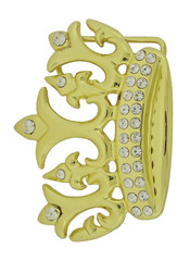 Crown Belt Buckle New Men Women Bling Iced Style Western Rodeo Rock Rebel Gold