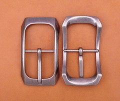 Arch Solid Rectangular Antique Silver Center Bar Pin Belt Buckle Fit 32mm Strap