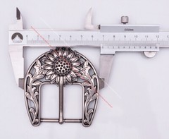 Western Cowboy Sun Flower Single Prong Wide Pin Belt Buckle Replacement fit 38mm