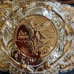 Centenario Cowboy Belt Buckle Western Hebilla Rodeo Silver Rosetone Coin