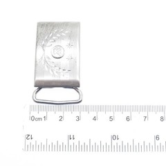 925 Sterling Silver Antique Diamond-Cut Westinghouse 25 Years Award Belt Buckle