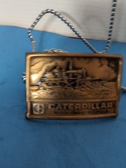 Vintage 70&rsquo;s Belt Buckle Caterpillar Cat Track Type Tractor Heavy Equipment Co