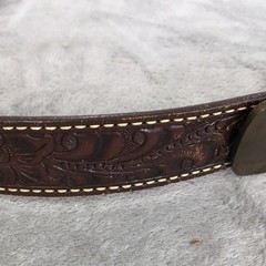 BRAZOS JOE Vintage Hand Crafted Western Leather Champion Series 46161 Size 42