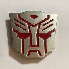 2008-2010 TRANSFORMERS METAL COLLECTIBLE BELT BUCKLE HASBRO Red Silver