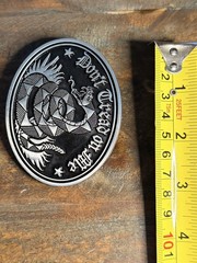 Don&rsquo;t Tread On Me Snake Belt Buckle Gadsden Flag Antique Silver Black Enamel