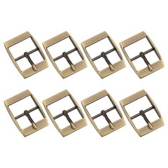 8Pcs 1&Prime; Single Prong Belt Buckle Square Center Bar Buckles Bronze