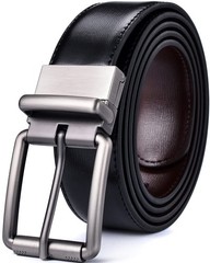 Beltox Men&rsquo;s Genuine Leather 34-36, Black Coffee With Brushed Roller Buckle