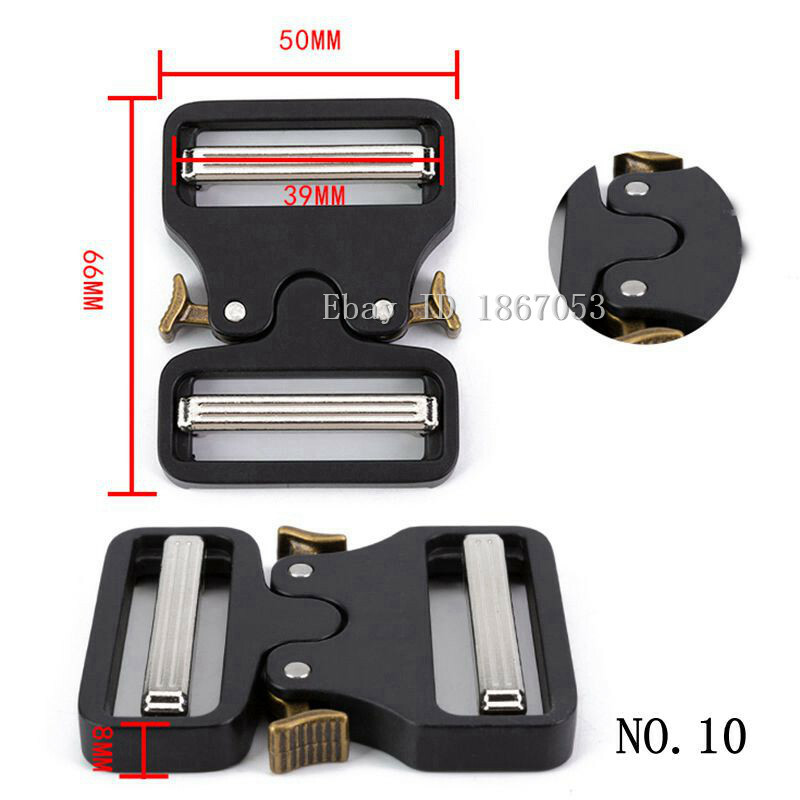 38mm Quick Release Dual Adjustable No Sew Duty Belt Buckle Tactical Belt Buckles