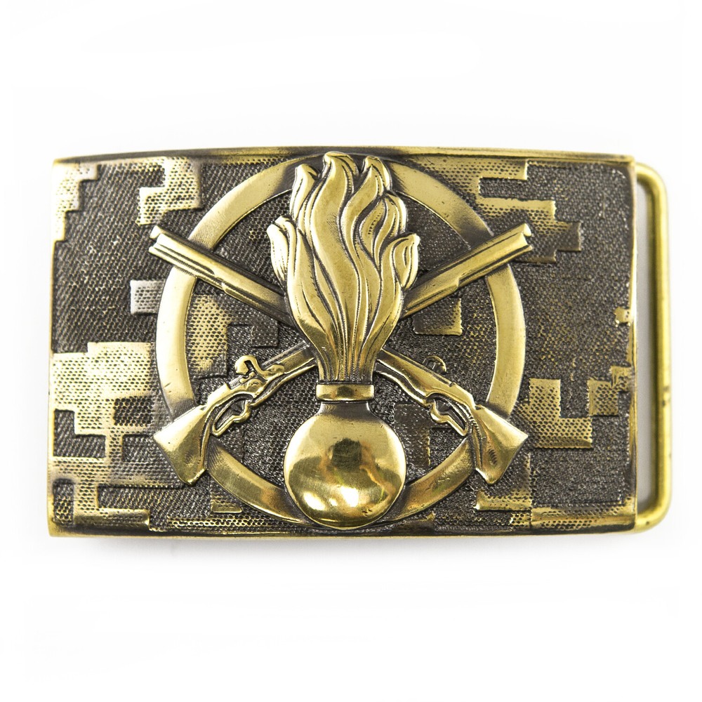 Infantry belt buckle, Handmade Ukrainian military Mechanized Forces brass buckle