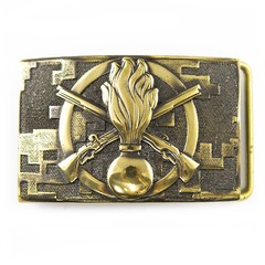 Infantry belt buckle, Handmade Ukrainian military Mechanized Forces brass buckle