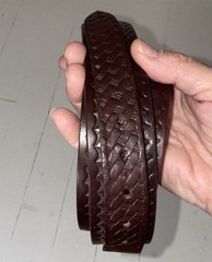 Boston 1.75” Garrison Dark Brown Leather Silver Buckle Belt Made In USA Sz 50