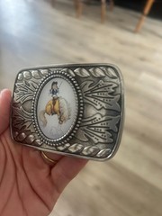Naughty Pony Belt Buckle Cute Horse Equestrian Hunter Jumper Style Gift