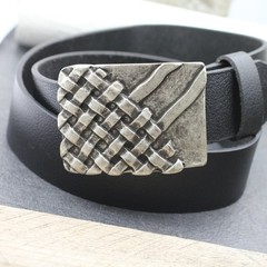 Braided Metal Belt Buckle Rustic Vintage Style Buckle