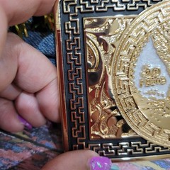 Centenario Cowboy Belt Buckle Western Rodeo Silver Rosetone Coin Rectangle