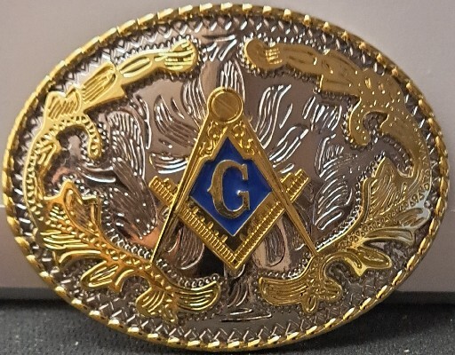MASONIC MASON BELT BUCKLE Western Style Cowboy HEBILLA VAQUERA CHINGONA