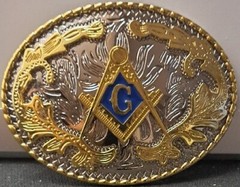 MASONIC MASON BELT BUCKLE Western Style Cowboy HEBILLA VAQUERA CHINGONA