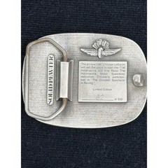 1987 Chrysler LeBaron Indy 500 Official Pace Car Pewter Belt Buckle 62/500