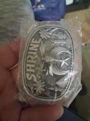 4031750 Shrine Belt Buckle Shriner Scimitar Crescent Star AEAONMS Hospital