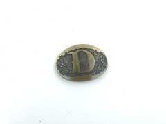 Award Design Medals Monogrammed « D » Belt Buckle Brass Engraved