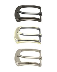 QWORK Classic Belt Buckles Set, 38-40 mm (1.5&Prime; – 1.6&Prime;), Silver, Bronze, Gray